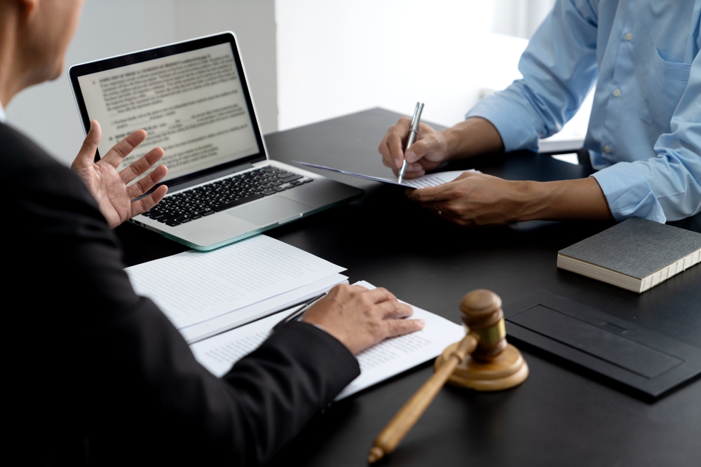 A lawyer explaining different civil case types